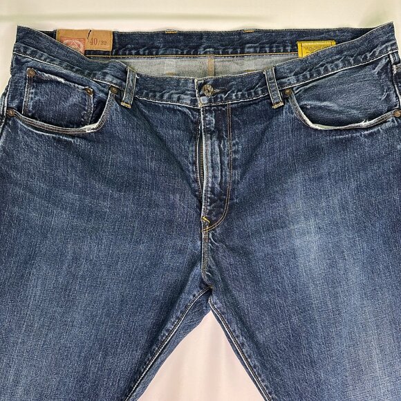 GAP 1969 Men's Jeans 40Wx32L Low Rise Straight Fit Blue Denim - Picture 2 of 10